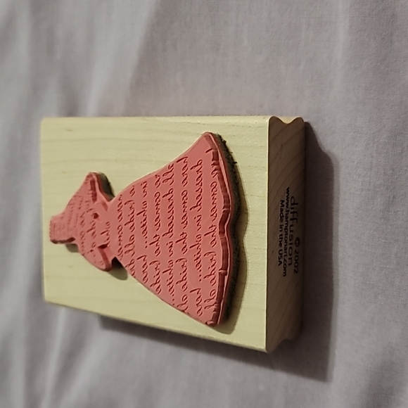 Inkadinkado Bride with Phrase Wooden Rubbe… - Picture 2 of 3